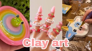 Clay compilation 🌴🌕💐💫🪐Tube tok [upl. by Goebel]