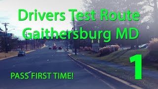 Gaithersburg Maryland MVA Drivers Test Route 1 [upl. by Atinnek]