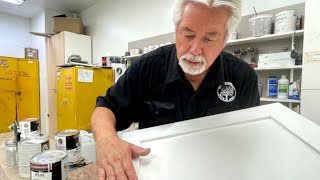 Spray Painting The Perfect White Finish For Cabinets [upl. by Oelgnaed345]