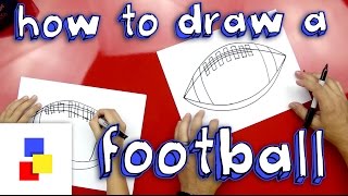 How To Draw A Football American [upl. by Alyehc]