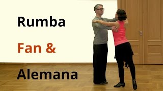 Rumba Basics  Fan and Alemana  Latin Dance [upl. by Nomled291]