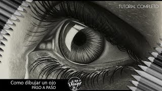 Como dibujar un ojo realista a lápiz paso a paso I How to draw eyes [upl. by Tigges]