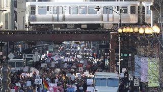 Womens March Massive Protests Across US World [upl. by Nereus]