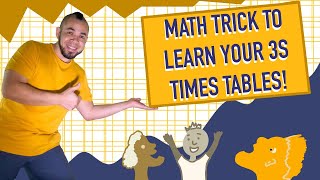 Math trick to learn your 3s times tables  multiplication practice [upl. by Gifferd]