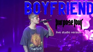 Justin Bieber  Boyfriend  Purpose World Tour Live Studio Version [upl. by Domenic]