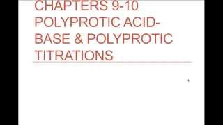 Polyprotic Acids and Bases with Titrations [upl. by Asuncion970]