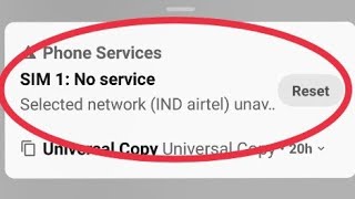 Airtel  How To Fix No Service Selected Network in Airtel [upl. by Dyal]