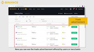 Binance Guide How to Buy Crypto on Binance P2P Web [upl. by Bradan]