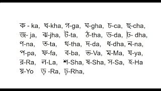 Learn Bengali Alphabet  Consonants Reading amp Writing Through English [upl. by Assetnoc]