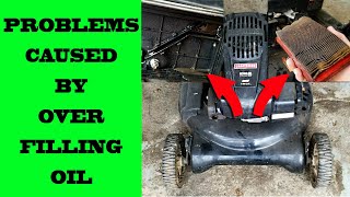 Problems Caused By Overfilling Engine Oil On Your Lawnmower [upl. by Mehetabel309]