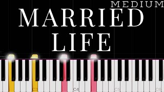 Married Life  Up  MEDIUM Piano Tutorial [upl. by Madaih]