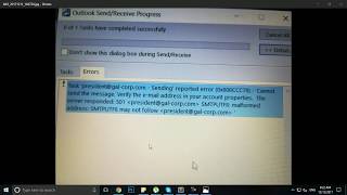 Microsoft Outlook  Sending reported error 0x800CCC78 [upl. by Aivonas421]