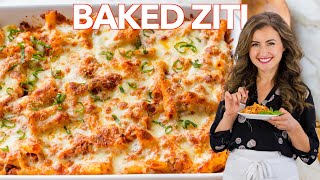 Baked ZITI Recipe  Easy PASTA CASSEROLE [upl. by Memberg]