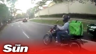 Four motorbike cops vs one Uber Eats rider [upl. by Tye]