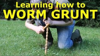 Worm grunting  charm earthworms out of the ground  with Worm Gitter [upl. by Arabeila]