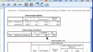 Paired Samples ttest  SPSS [upl. by Roscoe]