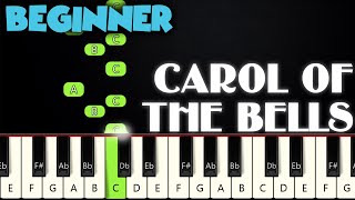 Carol of the Bells Piano Easy Tutorials [upl. by Seem834]