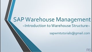 SAP WM Introduction to Warehouse Structuremp4 [upl. by Mikaela173]