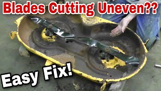 Easily Fix Your Bent Mower Deck Cutting Uneven [upl. by Donaghue]