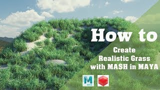 How To Create Realistic Grass With MASH in Maya [upl. by Nerdna]