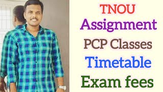 Tamilnadu Open University Assignment PCP classes and Exam timetable [upl. by Backer917]