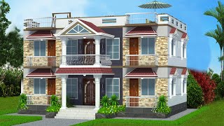 ৪ শতক২৫ কাঠা জায়গায় ৬৭৮ বেডরুমের বড় duplex বাড়ি তৈরির ডিজাইন [upl. by Pavkovic]