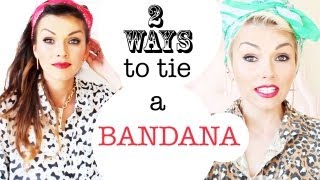 How To Tie A Bandana 2 Ways in Your Hair  Kandee Johnson [upl. by Introk]