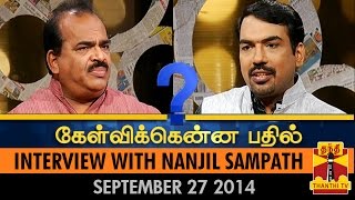 Kelvikkenna Bathil  Interview With Nanjil Sampath  Promo 27914  Thanthi TV [upl. by Stutzman]