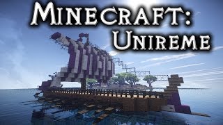 Minecraft RomanGreek Ship Tutorial Unireme 3 [upl. by Trin]