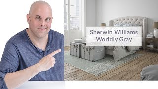 Sherwin Williams Worldly Gray Color Review [upl. by Onabru]