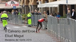 Il Calvario dellEroe Eliud Magut  Padovamarathon  Maratona del Santo 2014 [upl. by Noelc]