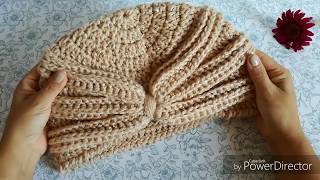 GORRO TIPO TURBANTE Tejido a Crochet [upl. by Gleason875]