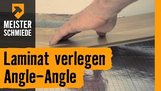 Laminat verlegen AngleAngle  HORNBACH Meisterschmiede [upl. by Hepsoj]