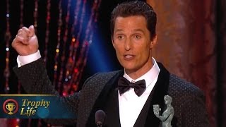 Matthew McConaughey Out of This World Speech Best Actor 2014 SAG Awards [upl. by Cerelly20]