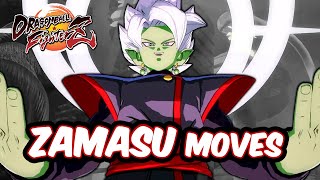 Dragon Ball FighterZ  Zamasu Moves Combos Dramatic DLC2 [upl. by Nosyaj641]