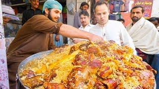 Street Food in Peshawar  GOLDEN PULAO Mountain  Charsi Tikka Kabab  Pakistani Street Food Tour [upl. by Sulohcin]