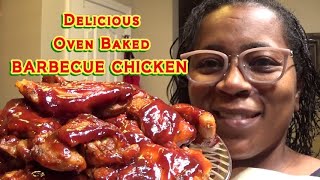 Barbecue Chicken  Oven Baked  Easy Recipe [upl. by Nyltak565]