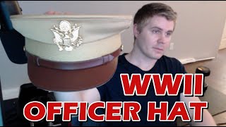 WW2 Army Officer Uniform Cap  Replica Hat Review [upl. by Eli517]