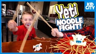 KCity Plays Yeti Noodle Fight Family Board Games SuperCut [upl. by Yuhas136]