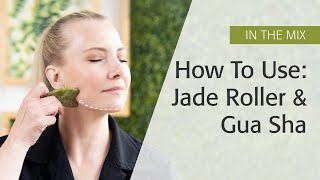 How To Use Jade Roller And Gua Sha Demonstration  Eminence Organics [upl. by Carrnan]