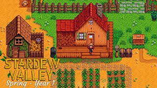 STARDEW VALLEY Chill gameplay for relax or study  Full spring Year 1  No commentary [upl. by Ear]