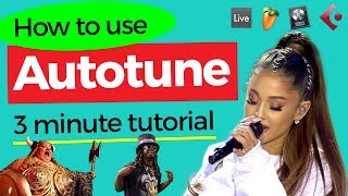 HOW TO USE AUTOTUNE 3 Minutes  easy tutorial [upl. by Jane]