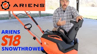 Ariens S18 Single Stage Snow ThrowerBlower ► Review Features Overview [upl. by Sissie]