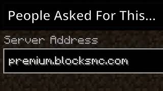 BlocksMC SERVER IP ADDRESS BlocksMC Server IP [upl. by Noived359]