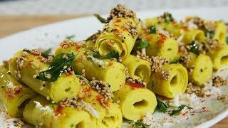 Khandvi Recipe  Gujarati Recipes  How To Make Khandvi  Gujarati Snack Recipe  Ruchi’s Kitchen [upl. by Sylvester]