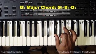 How to Play the G Flat Major Chord on Piano and Keyboard  Gb [upl. by Carrnan429]