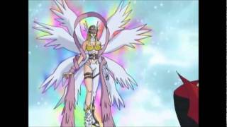 Gatomon Digievoluciona a Angewomon  Muerte de Myotismon HQ [upl. by Konstance974]