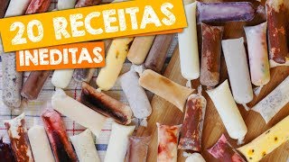 20 RECEITAS DE GELADINHO GOURMET  DINDIN GOURMET  CHUP CHUP  SACOLÉ  FLAU CREMOSO [upl. by Grinnell]