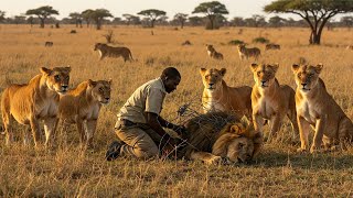 He Freed a Lion from Barbed Wire What the Lions Do Next Will Leave You Speechless [upl. by Lizbeth]