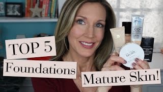 Top 5 Best Foundations for Mature Skin [upl. by Eninnej837]